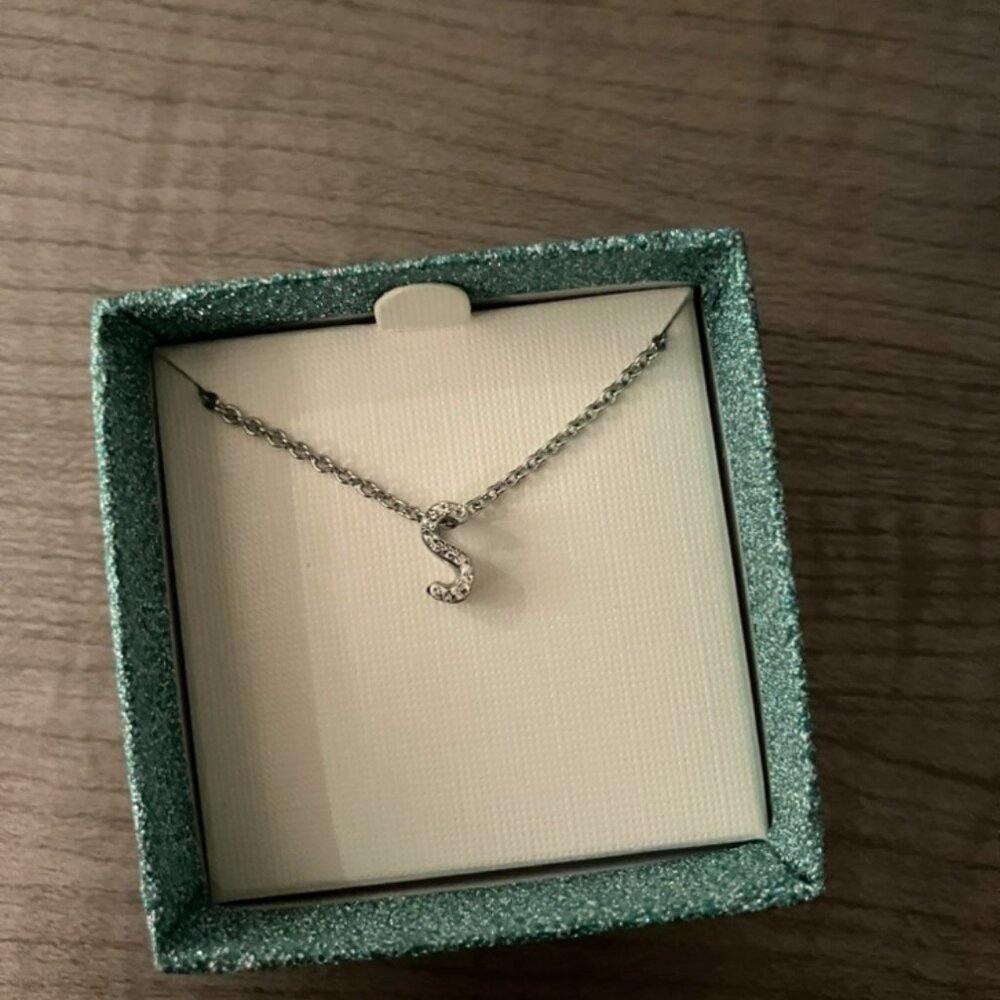 "S" Initial Sterling Silver Necklace